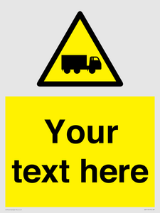 Custom Lorry Hazard Sign